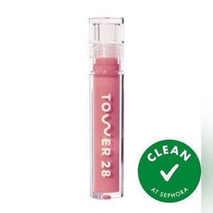 [MAKE UP] Tower 28 ShineOn Lip Jelly Oil Pistachio Milky Nude Pink Gloss
